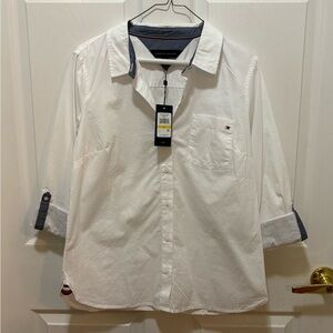 Tommy Hilfiger White Casual Button Down Shirt